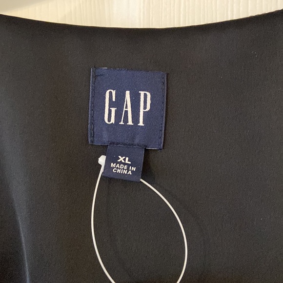 GAP SATIN WRAP DRESS SIZE XL BRAND NEW COLOR BLACK LENGTH 40”BUST 42” - Picture 2 of 12